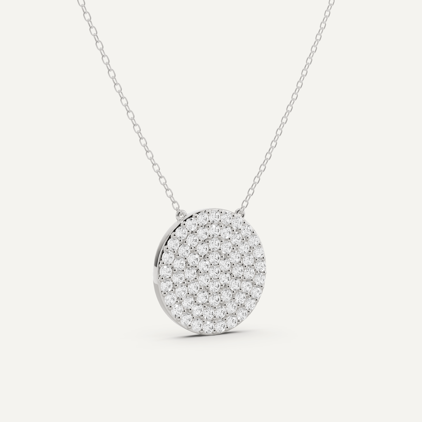 1 1/2 ctw Round Diamond Fashion Pendant - Lotus Diamond