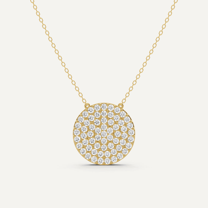1 1/2 ctw Round Diamond Fashion Pendant - Lotus Diamond