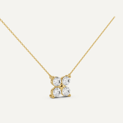 1 1/2 ctw Round Diamond Four Stone Fashion Pendant - Lotus Diamond