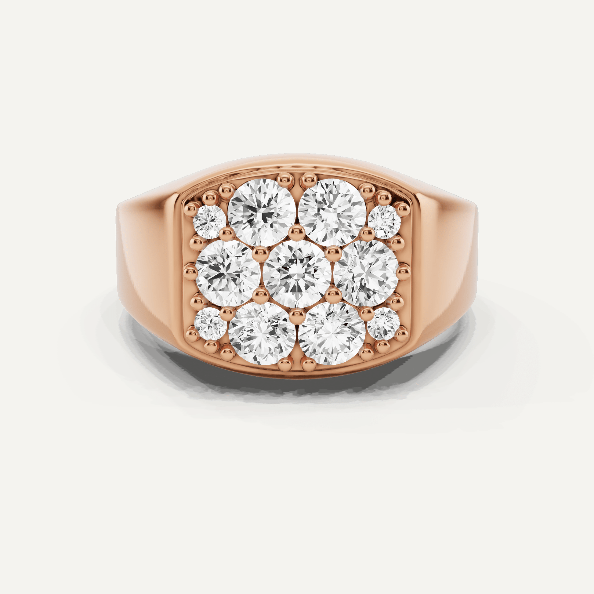 1 1/2 ctw Round Diamond Men's Ring - Lotus Diamond