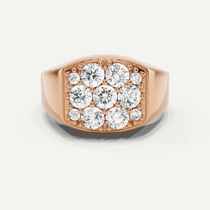 1 1/2 ctw Round Diamond Men's Ring - Lotus Diamond