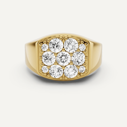 1 1/2 ctw Round Diamond Men's Ring - Lotus Diamond