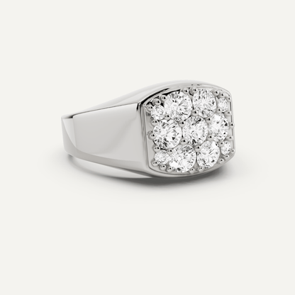 1 1/2 ctw Round Diamond Men's Ring - Lotus Diamond