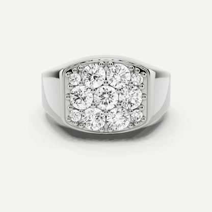 1 1/2 ctw Round Diamond Men's Ring - Lotus Diamond