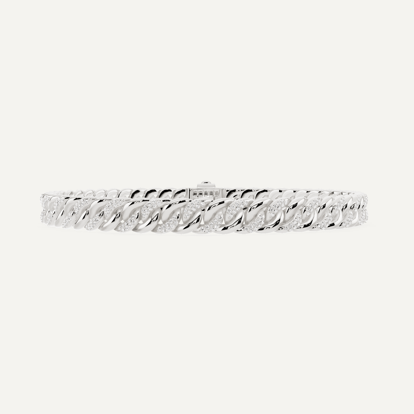 1 1/4 ctw Round Diamond Cuban Link Fashion Bracelet - Lotus Diamond