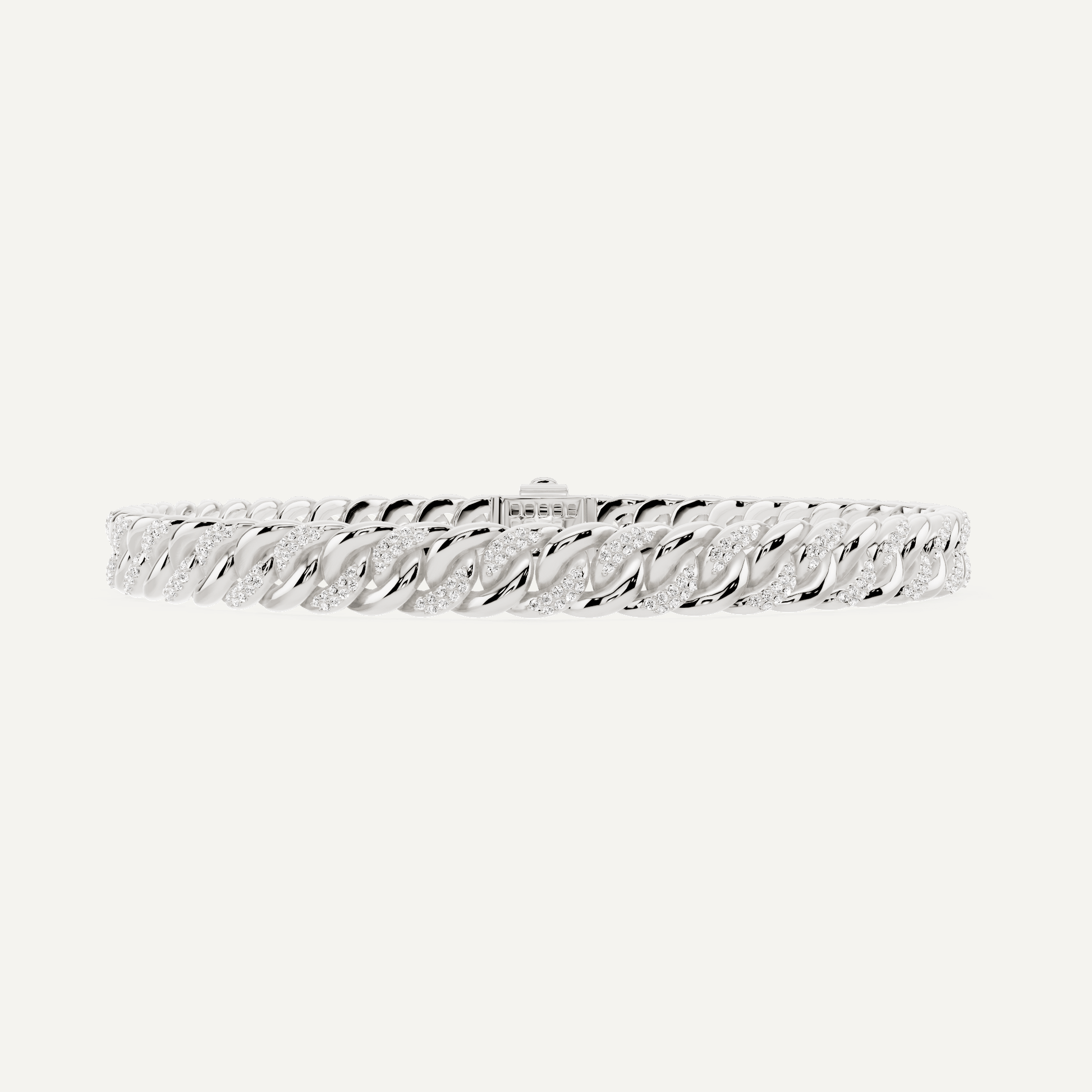 1 1/4 ctw Round Diamond Cuban Link Fashion Bracelet - Lotus Diamond