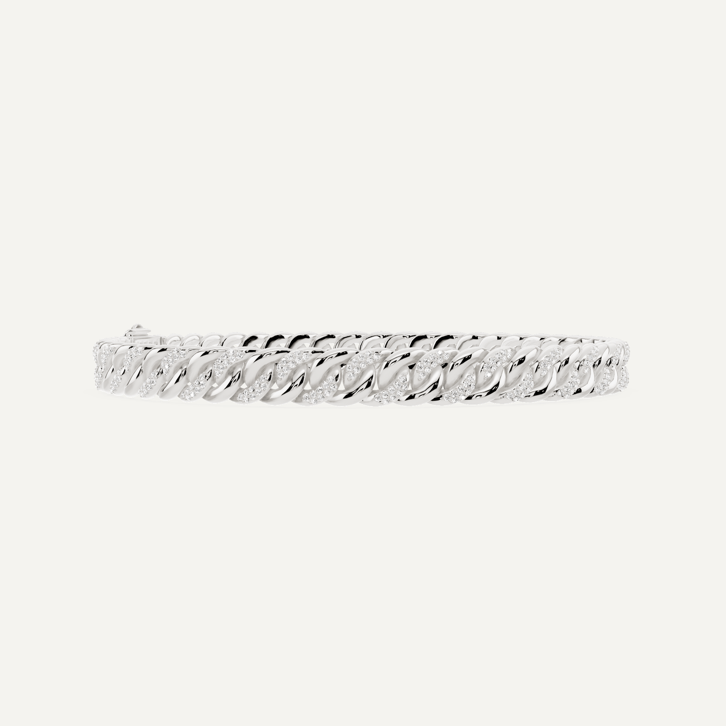 1 1/4 ctw Round Diamond Cuban Link Fashion Bracelet - Lotus Diamond