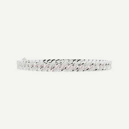 1 1/4 ctw Round Diamond Cuban Link Fashion Bracelet - Lotus Diamond