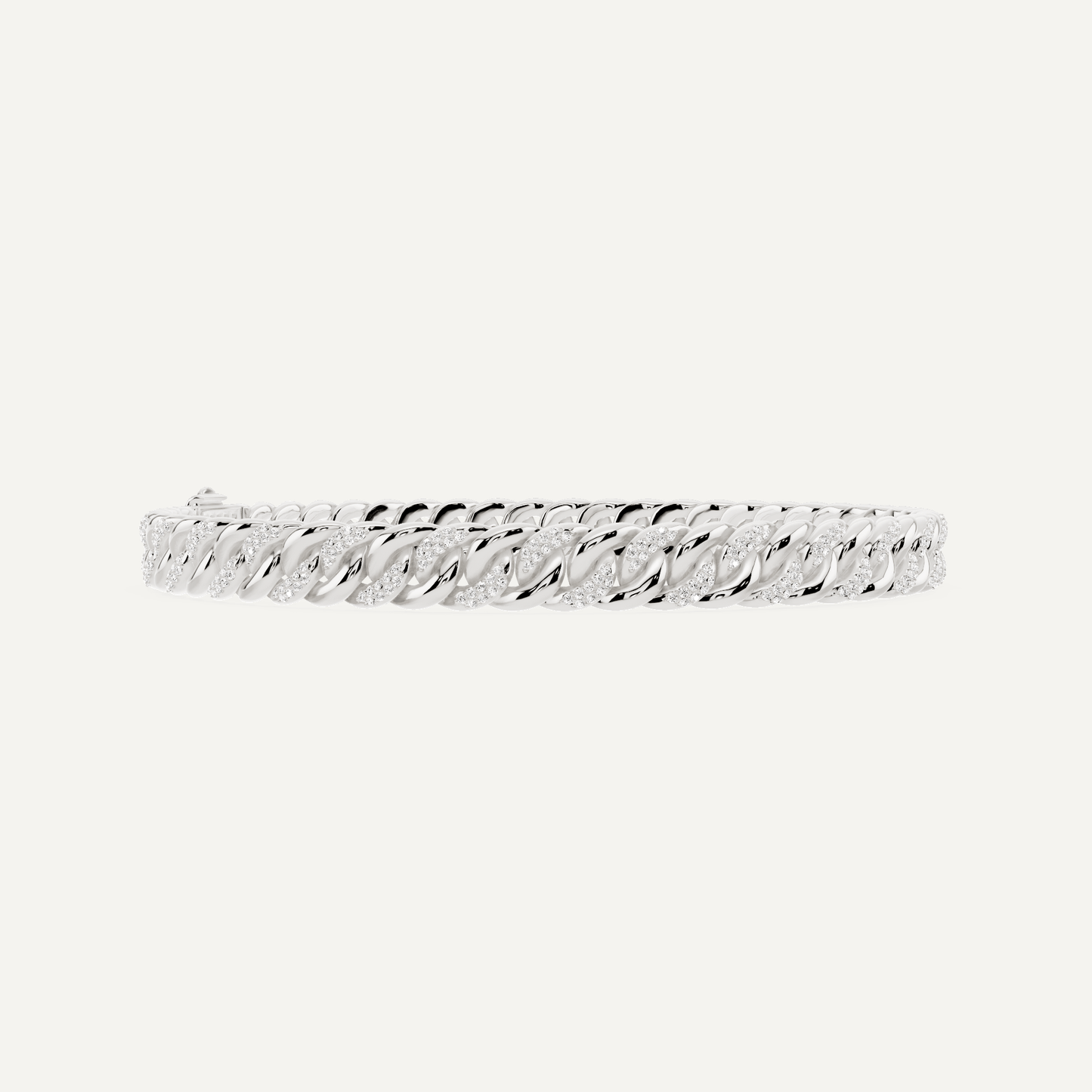 1 1/4 ctw Round Diamond Cuban Link Fashion Bracelet - Lotus Diamond