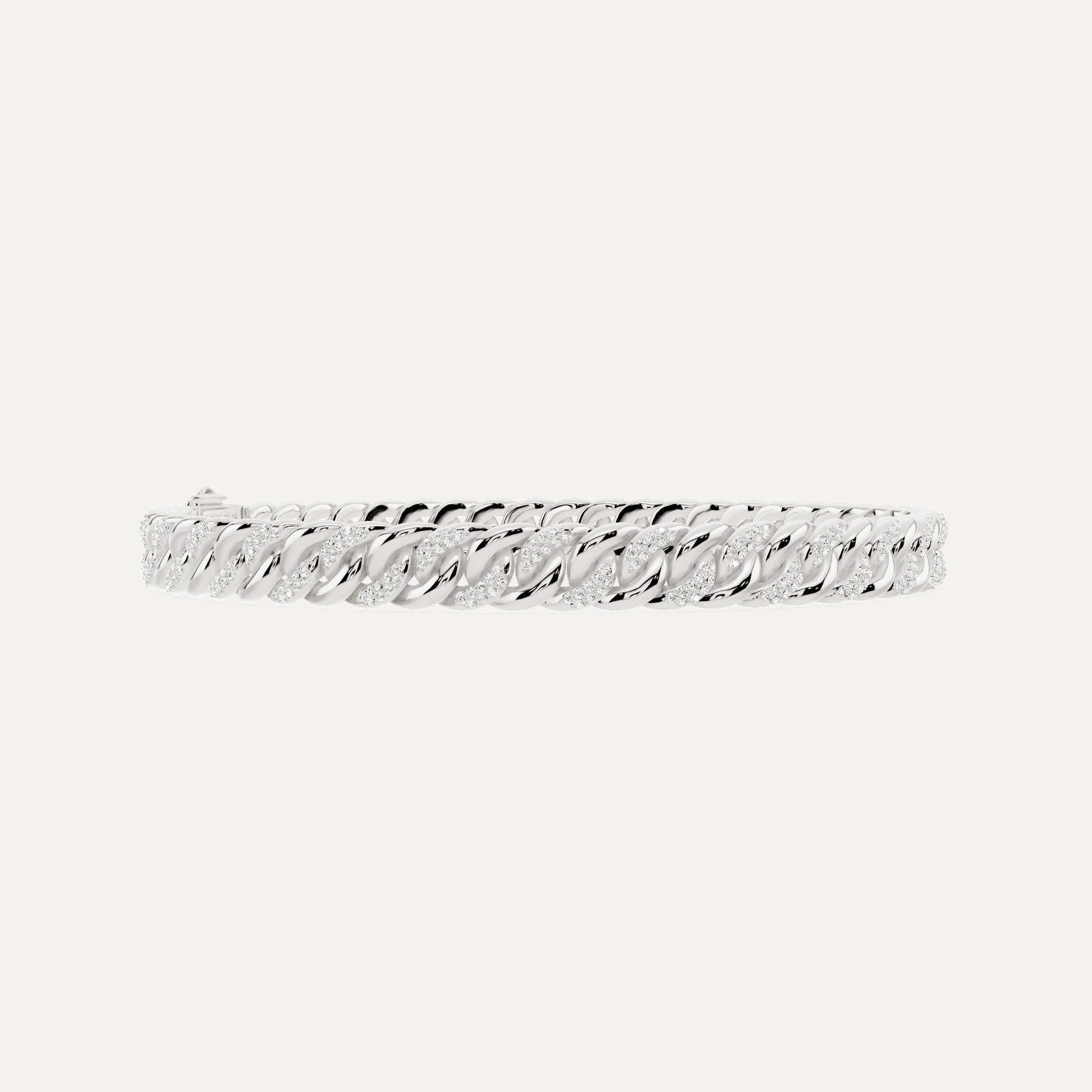 1 1/4 ctw Round Diamond Cuban Link Fashion Bracelet - Lotus Diamond