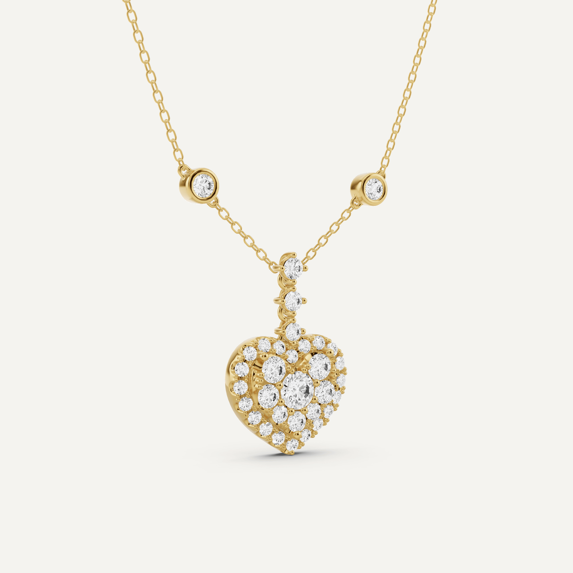 1 1/4 ctw Round Diamond Heart Fashion Pendant - Lotus Diamond