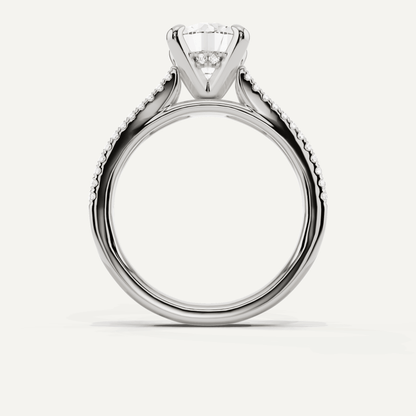 1 3/4 ctw Round Diamond Split Shank Hidden Halo Engagement Ring - Lotus Diamond