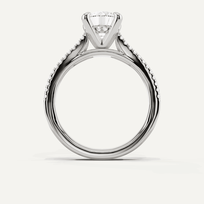 1 3/4 ctw Round Diamond Split Shank Hidden Halo Engagement Ring - Lotus Diamond
