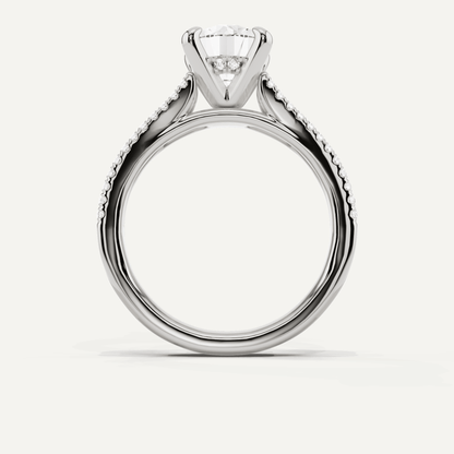 1 3/4 ctw Round Diamond Split Shank Hidden Halo Engagement Ring - Lotus Diamond