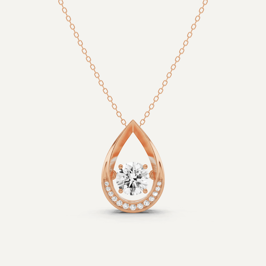 1 5/8 ctw Round Dancing Diamond Fashion Pendant - Lotus Diamond
