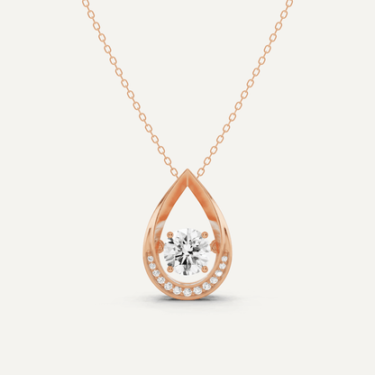 1 5/8 ctw Round Dancing Diamond Fashion Pendant - Lotus Diamond