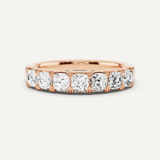 1 ctw Cushion Diamond Seven Stone Anniversary Band - Lotus Diamond