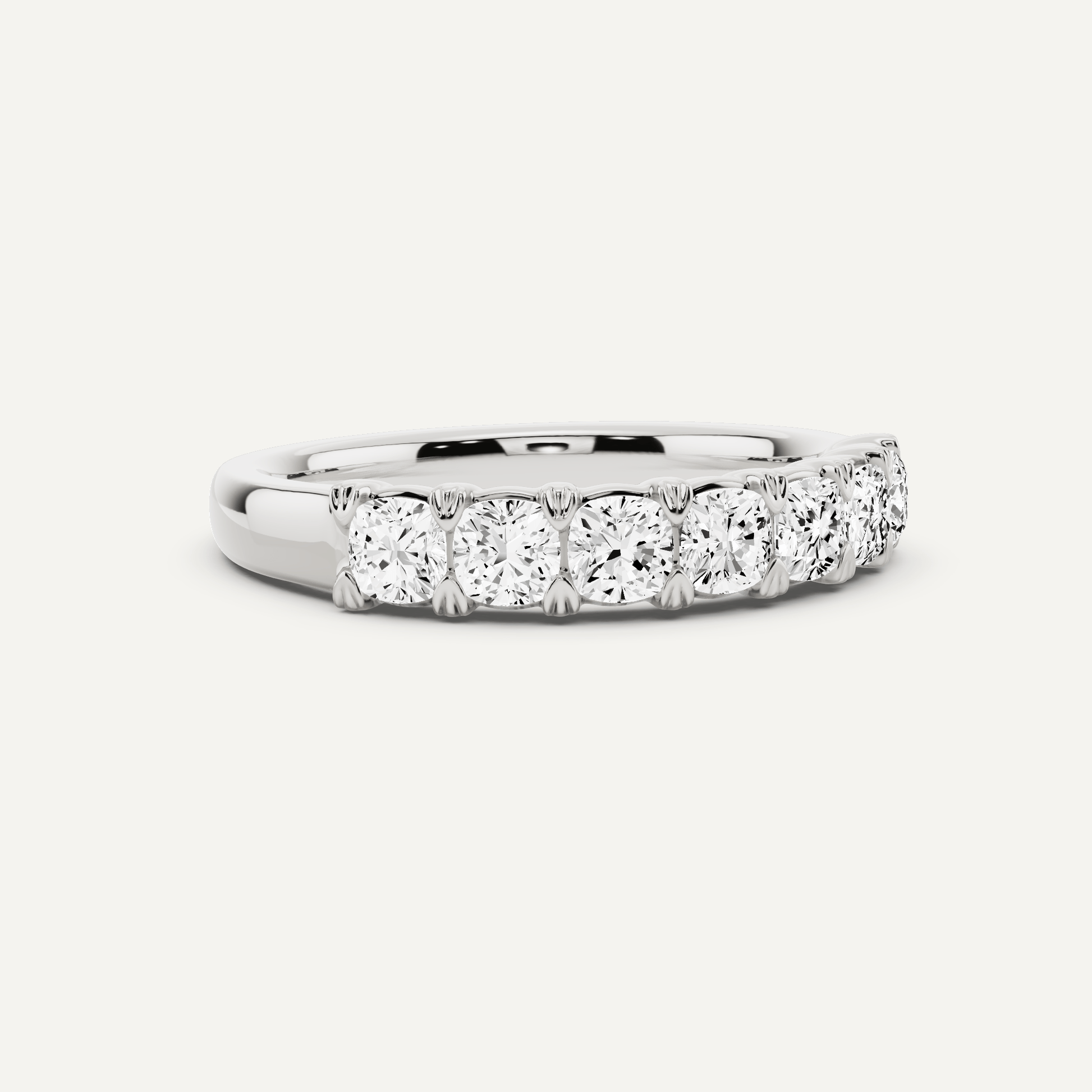 1 ctw Cushion Diamond Seven Stone Anniversary Band - Lotus Diamond
