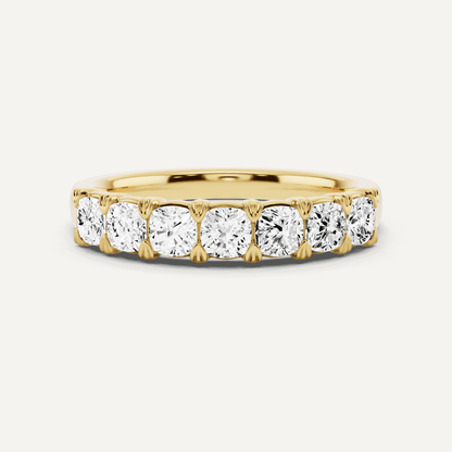 1 ctw Cushion Diamond Seven Stone Anniversary Band - Lotus Diamond