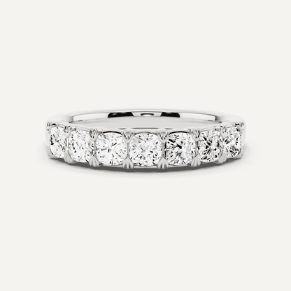 1 ctw Cushion Diamond Seven Stone Anniversary Band - Lotus Diamond
