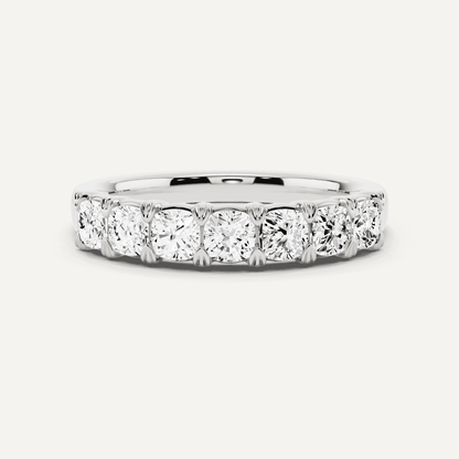 1 ctw Cushion Diamond Seven Stone Anniversary Band - Lotus Diamond