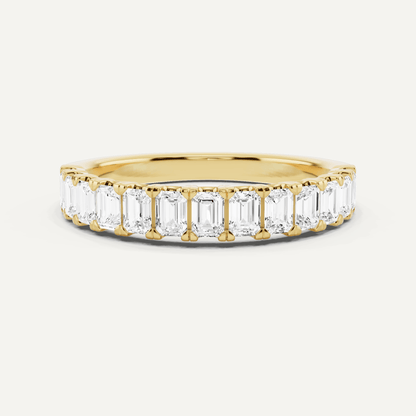 1 ctw Emerald Diamond Prong Set Wedding Band - Lotus Diamond
