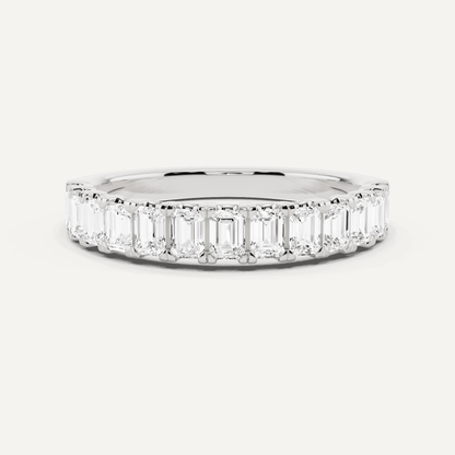 1 ctw Emerald Diamond Prong Set Wedding Band - Lotus Diamond