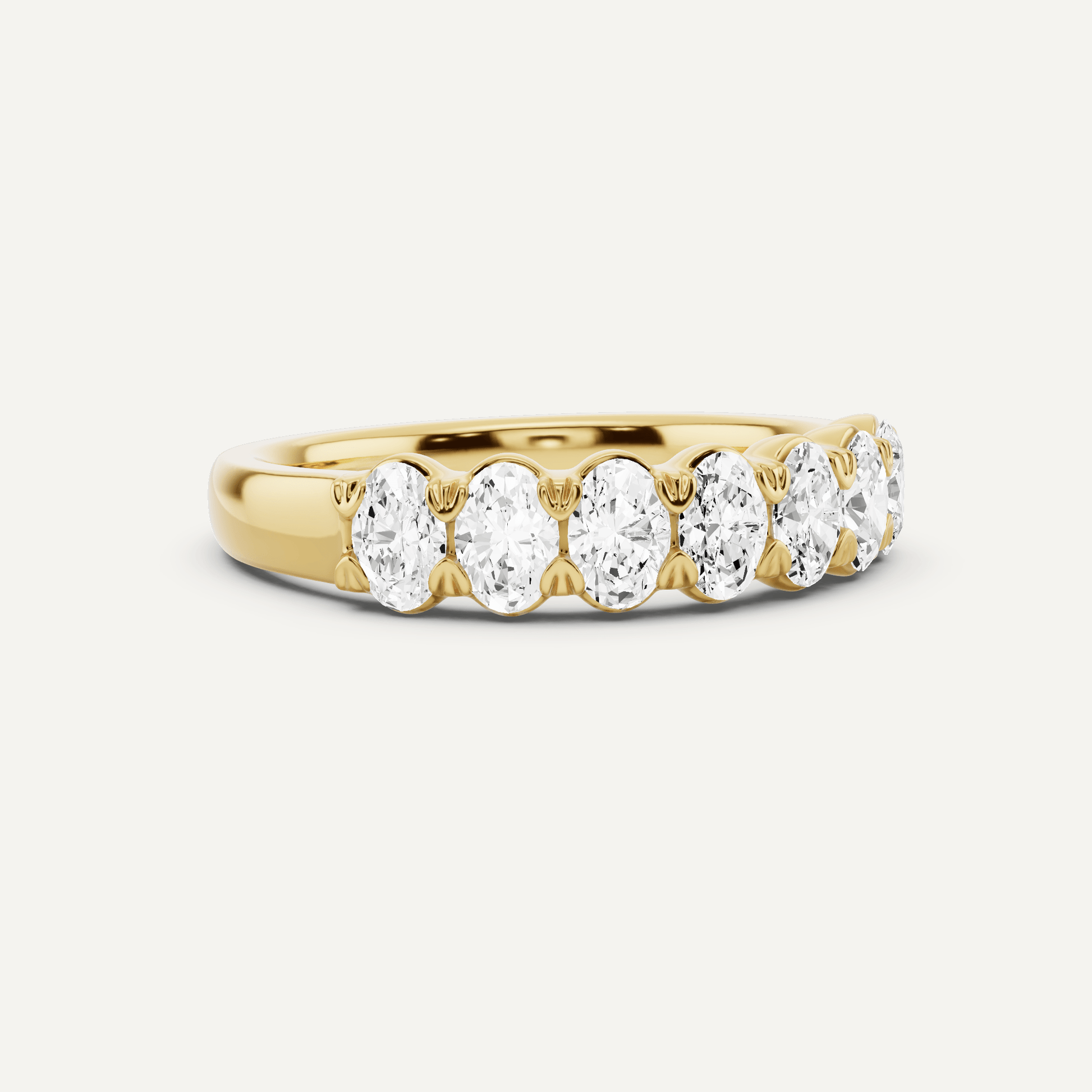 1 ctw Oval Diamond Seven Stone Anniversary Band - Lotus Diamond