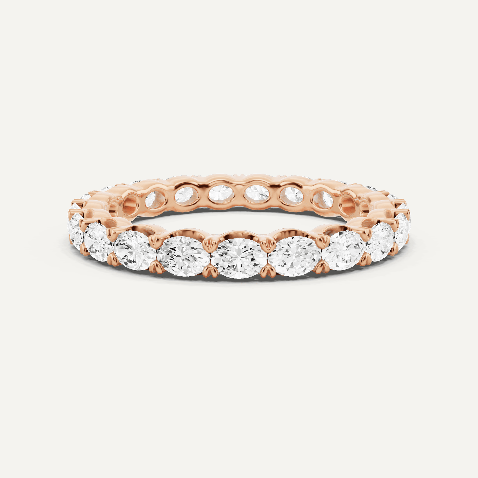 1 ctw Oval Lab Grown Diamond East - West Eternity Band - Lotus Diamond