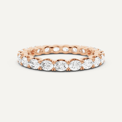1 ctw Oval Lab Grown Diamond East - West Eternity Band - Lotus Diamond