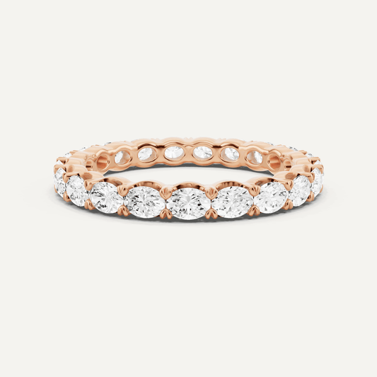 1 ctw Oval Lab Grown Diamond East - West Eternity Band - Lotus Diamond