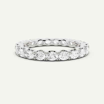 1 ctw Oval Lab Grown Diamond East - West Eternity Band - Lotus Diamond