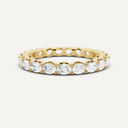 1 ctw Oval Lab Grown Diamond East - West Eternity Band - Lotus Diamond