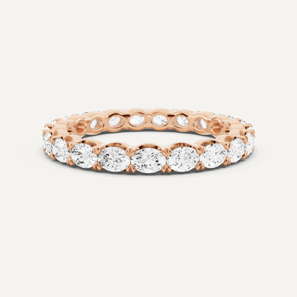 1 ctw Oval Lab Grown Diamond East - West Eternity Band - Lotus Diamond