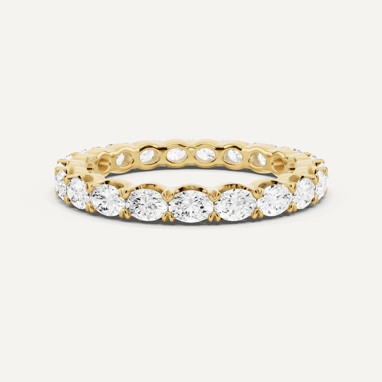 1 ctw Oval Lab Grown Diamond East - West Eternity Band - Lotus Diamond