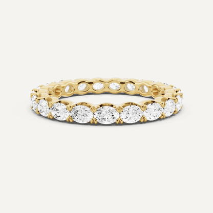 1 ctw Oval Lab Grown Diamond East - West Eternity Band - Lotus Diamond