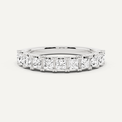 1 ctw Princess Diamond Prong Set Wedding Band - Lotus Diamond