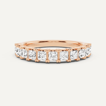 1 ctw Princess Diamond Prong Set Wedding Band - Lotus Diamond