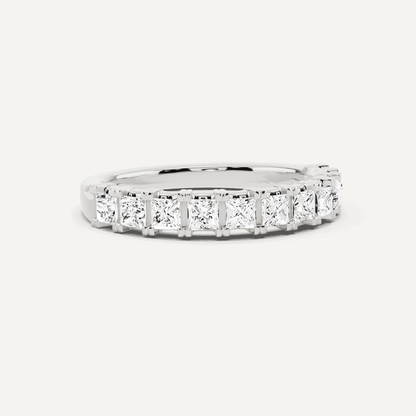 1 ctw Princess Diamond Prong Set Wedding Band - Lotus Diamond