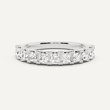 1 ctw Princess Diamond Prong Set Wedding Band - Lotus Diamond