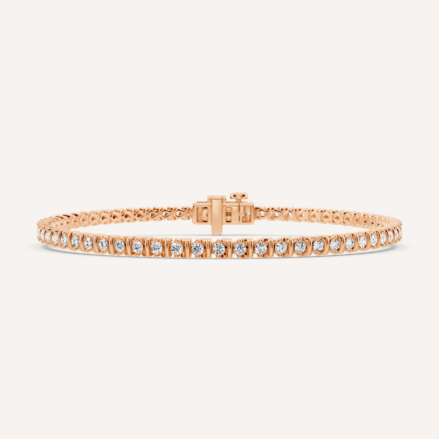 1 ctw Round Diamond Alternating Bar Fashion Bracelet - Lotus Diamond