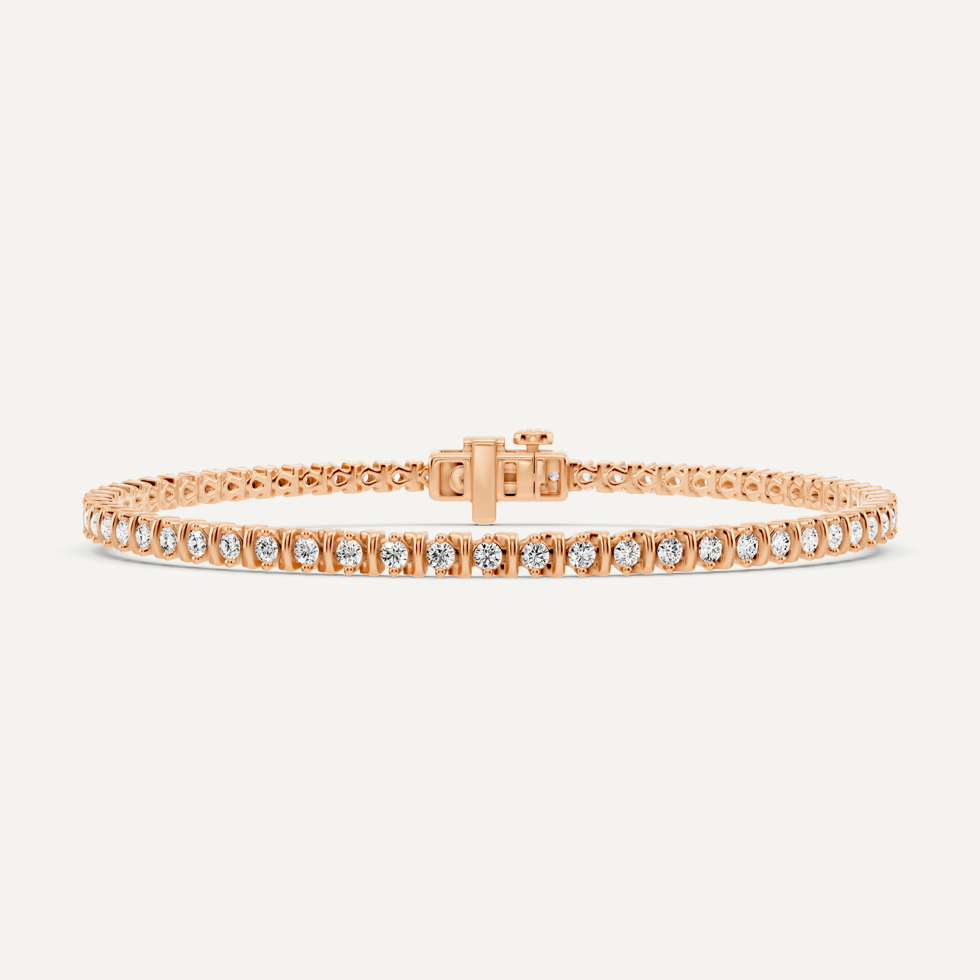 1 ctw Round Diamond Alternating Bar Fashion Bracelet - Lotus Diamond