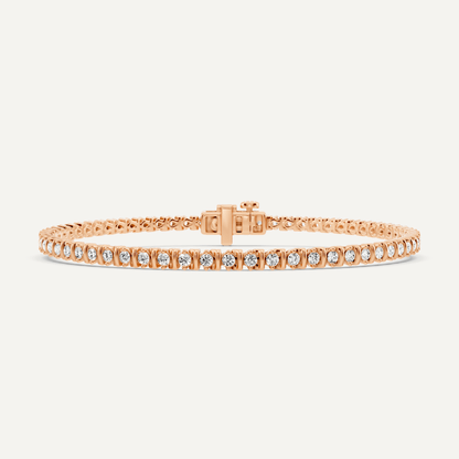 1 ctw Round Diamond Alternating Bar Fashion Bracelet - Lotus Diamond