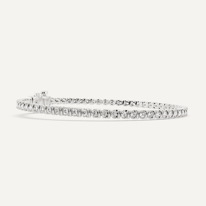 1 ctw Round Diamond Alternating Bar Fashion Bracelet - Lotus Diamond