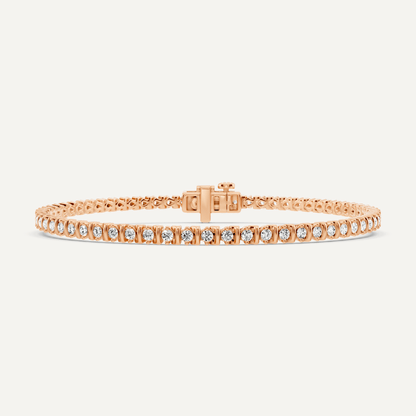 1 ctw Round Diamond Alternating Bar Fashion Bracelet - Lotus Diamond