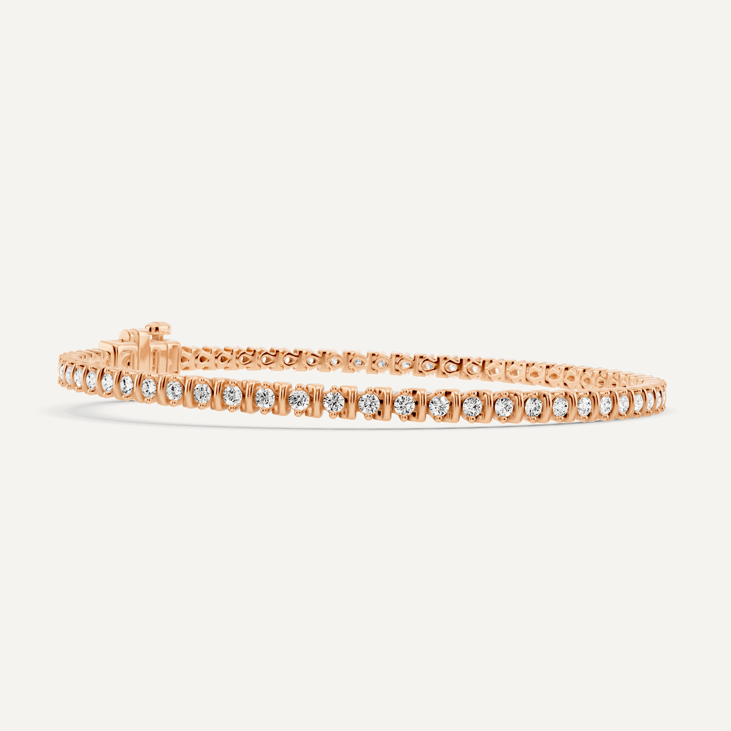 1 ctw Round Diamond Alternating Bar Fashion Bracelet - Lotus Diamond