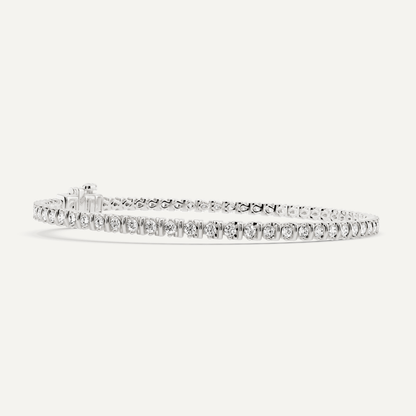 1 ctw Round Diamond Alternating Bar Fashion Bracelet - Lotus Diamond