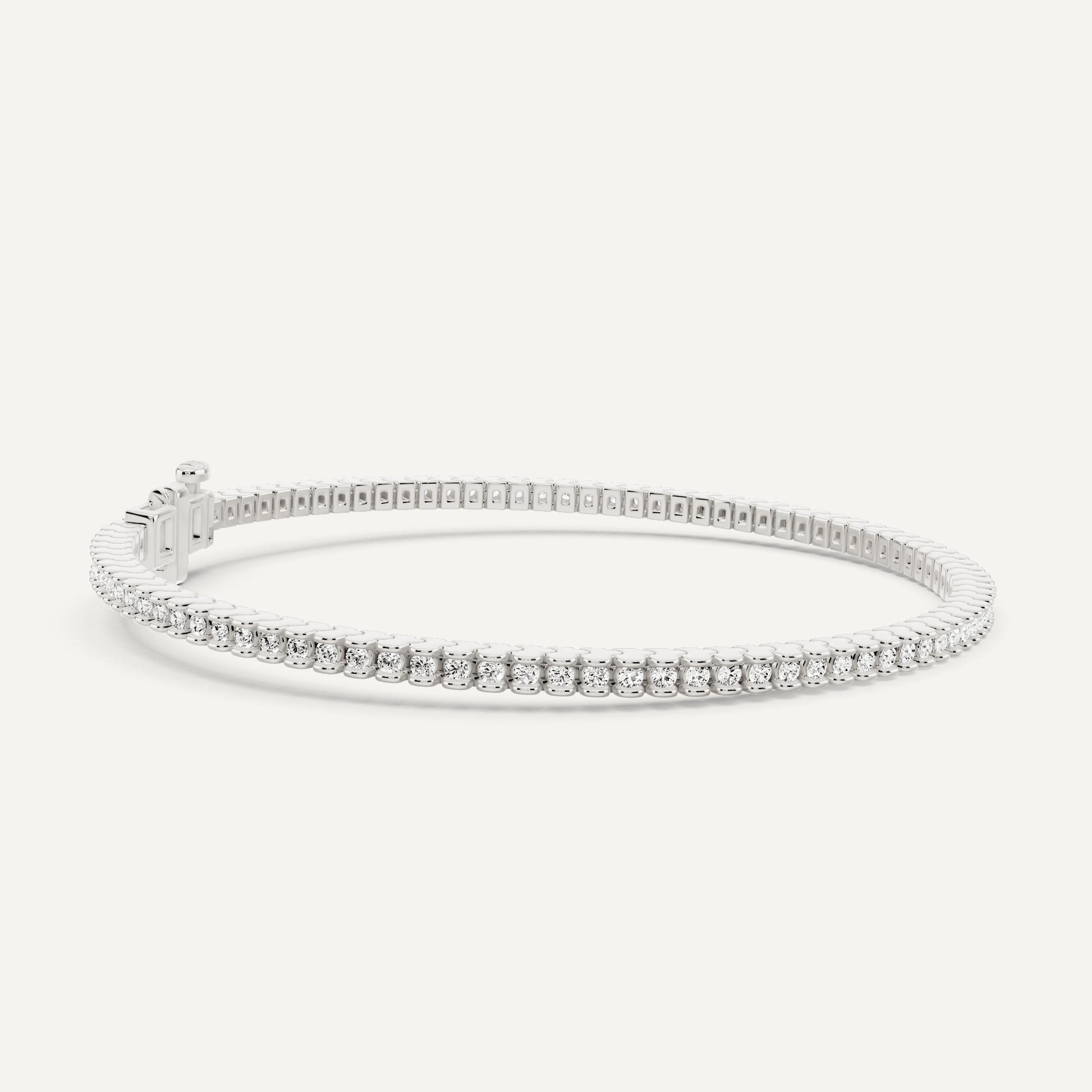 1 ctw Round Diamond Channel Set Tennis Bracelet - Lotus Diamond