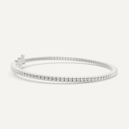 1 ctw Round Diamond Channel Set Tennis Bracelet - Lotus Diamond