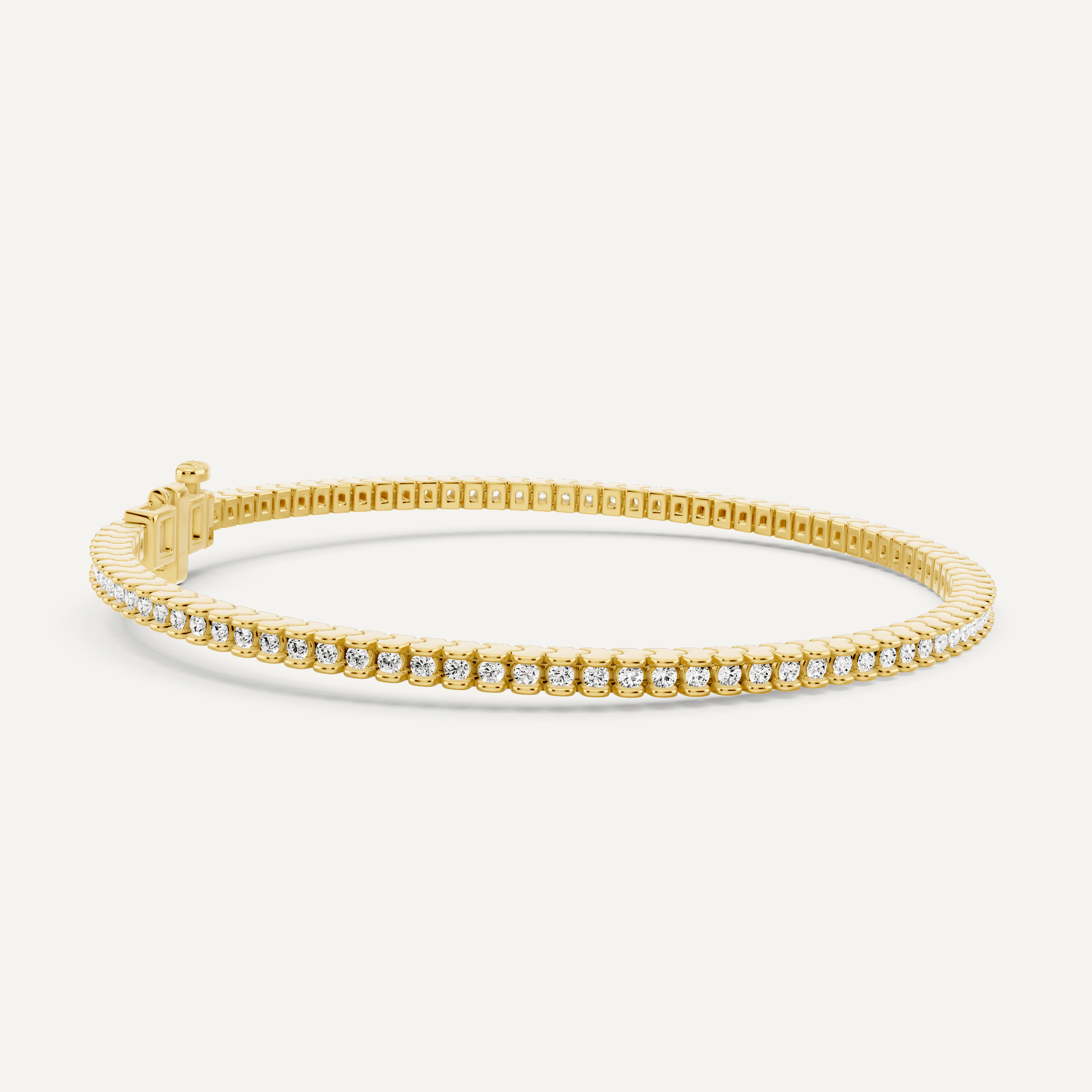 1 ctw Round Diamond Channel Set Tennis Bracelet - Lotus Diamond